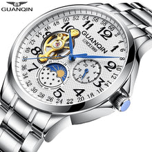 Load image into Gallery viewer, GUANQIN Sport Automatic Watch Men Luxury Watches Clock Men Man Skeleton Tourbillon Waterproof Mechanical Watch relogio masculino
