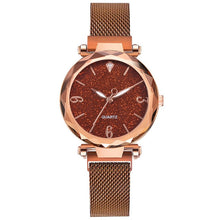 Load image into Gallery viewer, Rose Gold Women Watch 2020 Top Brand Luxury Magnetic Starry Sky Lady Wrist Watch Mesh Female Clock For Dropship relogio feminino
