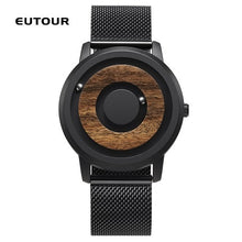 Load image into Gallery viewer, EUTOUR minimalist Novelty Wood Dial Scaleless Magnetic Watch Belt Natural Forest Fashion Men&#39;s Couple Watch
