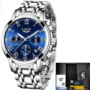 2020 New LIGE Top Brand Luxury Mens Watches Waterproof Date Clock Male Sports Watch Men Quartz Wrist Watch+Box Relogio Masculino