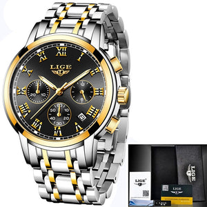 2020 New LIGE Top Brand Luxury Mens Watches Waterproof Date Clock Male Sports Watch Men Quartz Wrist Watch+Box Relogio Masculino