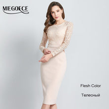 Load image into Gallery viewer, MIEGOFCE 2020 New Design Summer Women Dresses to The Knee Fashion Spring Female Casual Office Pencil Dresses Fitted Hot Selling
