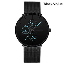 Load image into Gallery viewer, Relogio Masculino 2020 Mens Watches Male Clock Quartz Watch Casual Slim Mesh Steel Men Watch Waterproof Designer Sport Watch
