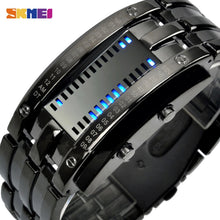 Load image into Gallery viewer, SKMEI Fashion Creative Sport Watch Men Stainless Steel Strap LED Display Watches 5Bar Waterproof Digital Watch reloj hombre 0926
