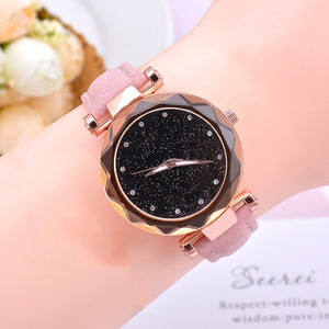 Casual Women Watches Starry Sky Quartz Wristwatch Female Clock Leather Fashion Ladies Wrist Watches reloj mujer relogio feminino