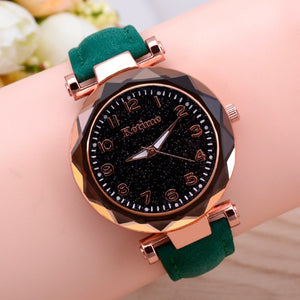 Casual Women Watches Starry Sky Quartz Wristwatch Female Clock Leather Fashion Ladies Wrist Watches reloj mujer relogio feminino