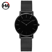 Load image into Gallery viewer, Japan Quartz Movement High Quality 36mm hannah Martin Women Stainless Steel Mesh Rose Gold Waterproof Ladies Watch Dropshipping
