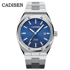 CADISEN Design Brand Luxury Men Watches Mechanical Automatic Blue Watch Men 100M Waterproof Casual Business luminous Wristwatch