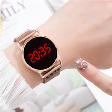 Load image into Gallery viewer, Fashion 2020 Magnetic Women Watches Rose Gold Stainless Steel Mesh Strap Ladies Electronic Wristwatches Minimalist Female Clock
