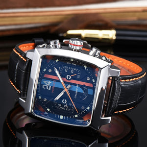 Top Brand Luxury Monaco-24 Watch Men tonneau Automatic Tourbillon Watch Joker Stainless Steel Business Sport Mechanical