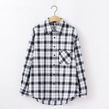 Load image into Gallery viewer, 2020 Fashion Women Plaid Shirt Chic Checked Blouse Long Sleeve Female Casual Print Shirts Loose Cotton Tops Blusas
