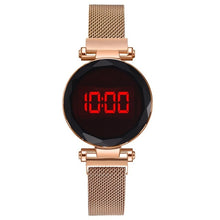 Load image into Gallery viewer, Fashion 2020 Magnetic Women Watches Rose Gold Stainless Steel Mesh Strap Ladies Electronic Wristwatches Minimalist Female Clock
