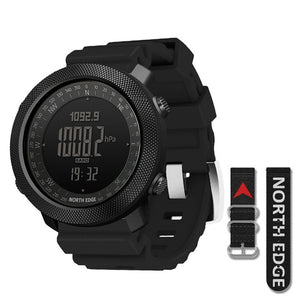 NORTH EDGE Men's sport Digital watch Hours Running Swimming Military Army watches Altimeter Barometer Compass waterproof 50m