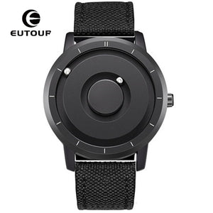 Creative Eutour Watch Blue Rose Gold Black Sliver Magnetic Ball Metal Multinational Watches Man Rubber Sports Clock Male Reloj