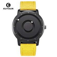 Load image into Gallery viewer, Creative Eutour Watch Blue Rose Gold Black Sliver Magnetic Ball Metal Multinational Watches Man Rubber Sports Clock Male Reloj
