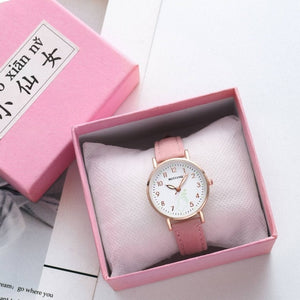 Luminous Women Watches Fashion Simple Ladies Wrist Watches Casual Leather Strap Quartz Watch Clock Montre Femme Relogio Feminino