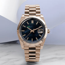 Load image into Gallery viewer, San Martin Retro DATE JUST Business Luxury Sapphire Men Automatic Mechanical Watches Carving Bezel 10Bar BGW-9 Lume Date Window
