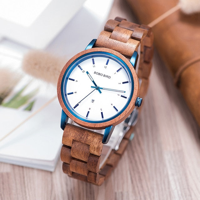 BOBO BIRD Wood Quartz Watch Women lady Wristwatches uhren herren zegarek meski Customize Private Label Waterproof Dropshipping