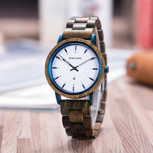 Load image into Gallery viewer, BOBO BIRD Wood Quartz Watch Women lady Wristwatches uhren herren zegarek meski Customize Private Label Waterproof Dropshipping
