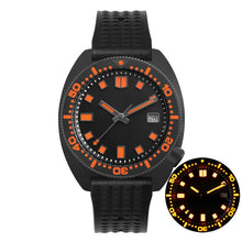 Load image into Gallery viewer, San Martin Diver Black Warrior 6105 Turtle Colorful Super Luminous NH35 Automatic Mechanical Men Watch 20Bar Sapphire Date
