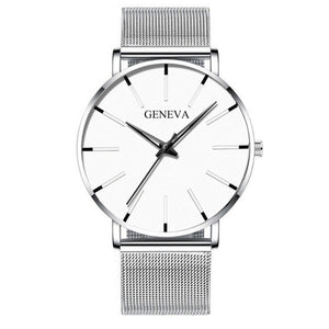 GENENA Luxury Men‘s Watch Fashion Mens Watches Brand Blue Mesh Belt Business Watch Men Quartz Wristwatch Clock Relogio Masculino