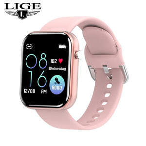 LIGE Women Men Smart Electronic Watch Luxury Blood Pressure Digital Watches Fashion Calorie Sport Wristwatch relogio feminino