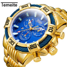 Load image into Gallery viewer, Relogio Masculino Men Watch Top Brand Temeite Business Quartz Watches Luxury Gold Man Waterproof Military Wristwatches Men Clock
