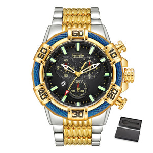 Relogio Masculino Men Watch Top Brand Temeite Business Quartz Watches Luxury Gold Man Waterproof Military Wristwatches Men Clock