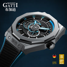 Load image into Gallery viewer, Automatic Mechanical Watch Men Top Brand GATTI Luxury Leather Mens Wristwatches Waterproof Sports Blue Watches Relogio Masculino
