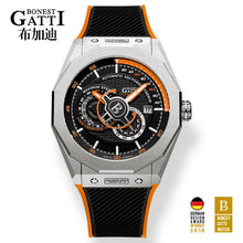 Load image into Gallery viewer, Automatic Mechanical Watch Men Top Brand GATTI Luxury Leather Mens Wristwatches Waterproof Sports Blue Watches Relogio Masculino
