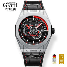 Load image into Gallery viewer, Automatic Mechanical Watch Men Top Brand GATTI Luxury Leather Mens Wristwatches Waterproof Sports Blue Watches Relogio Masculino
