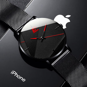 2020 Minimalist Men's Fashion Watches Simple Men Business Ultra Thin Stainless Steel Mesh Belt Quartz Watch relogio masculino