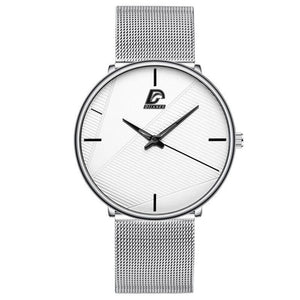 2020 Minimalist Men's Fashion Watches Simple Men Business Ultra Thin Stainless Steel Mesh Belt Quartz Watch relogio masculino