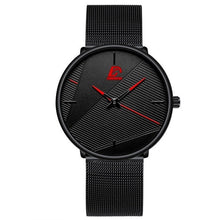 Load image into Gallery viewer, 2020 Minimalist Men&#39;s Fashion Watches Simple Men Business Ultra Thin Stainless Steel Mesh Belt Quartz Watch relogio masculino
