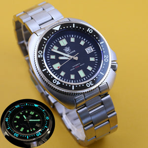 STEELDIVE 200M Dive Watch Automatic Mechanical Men's watch NH35 Japan C3 Super Luminous Diver watch men watches Stainless Steel