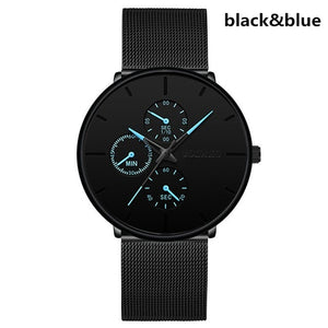 Relogio Masculino 2020 Mens Watches Male Clock Quartz Watch Casual Slim Mesh Steel Men Watch Waterproof Designer Sport Watch