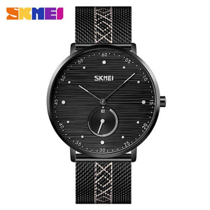 SKMEI Business Quartz Watches Men Fashion Simple Mens Wristwatches Waterproof Stainless Steel Band Hour Clock reloj hombre 9218