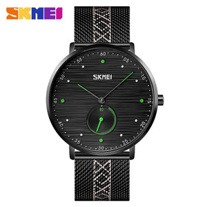 SKMEI Business Quartz Watches Men Fashion Simple Mens Wristwatches Waterproof Stainless Steel Band Hour Clock reloj hombre 9218