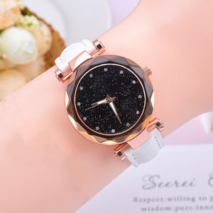 Casual Women Watches Starry Sky Quartz Wristwatch Female Clock Leather Fashion Ladies Wrist Watches reloj mujer relogio feminino