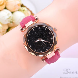 Casual Women Watches Starry Sky Quartz Wristwatch Female Clock Leather Fashion Ladies Wrist Watches reloj mujer relogio feminino