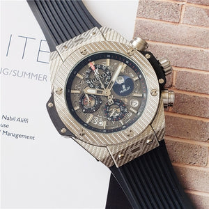 HUBLOT Luxury Brand quartz Mens Watches Quartz Watch Stainless Steel Strap  men's wristwatch classic business dress men's watch