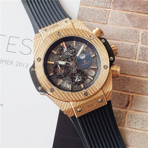 HUBLOT Luxury Brand quartz Mens Watches Quartz Watch Stainless Steel Strap  men's wristwatch classic business dress men's watch