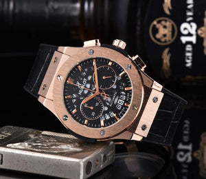 NEW HUBLOT Luxury Brand quartz Mens Watches Quartz Watch Stainless Steel Strap  men's wristwatch classic business dress  watch