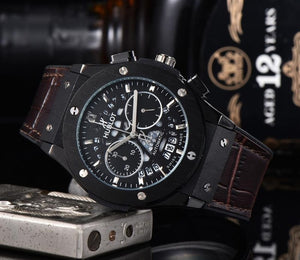 NEW HUBLOT Luxury Brand quartz Mens Watches Quartz Watch Stainless Steel Strap  men's wristwatch classic business dress  watch