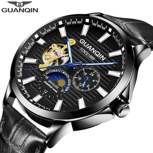 GUANQIN 2020 business watch men Automatic Luminous clock men Tourbillon waterproof Mechanical watch top brand relogio masculino