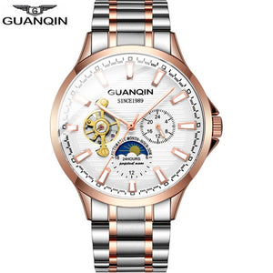 GUANQIN 2020 business watch men Automatic Luminous clock men Tourbillon waterproof Mechanical watch top brand relogio masculino