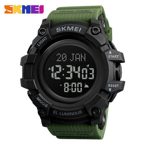 SKMEI Qibla Digital Watch Men Bookmark Language Selection Muslim Wristwatches Pilgrimage Time Reminder Watches For Islamic 1680