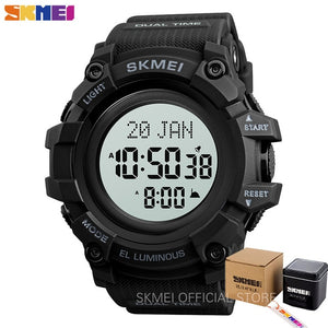 SKMEI Qibla Digital Watch Men Bookmark Language Selection Muslim Wristwatches Pilgrimage Time Reminder Watches For Islamic 1680