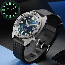 Load image into Gallery viewer, San Martin Diver 6105 Turtle 3D Printing Full Luminous Kanagawa Surfing Dial NH35 Automatic Mechanical Men Watch Sapphire Date
