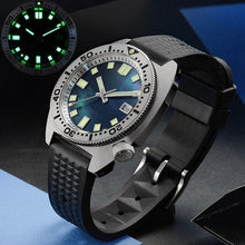 Load image into Gallery viewer, San Martin Diver 6105 Turtle 3D Printing Full Luminous Kanagawa Surfing Dial NH35 Automatic Mechanical Men Watch Sapphire Date
